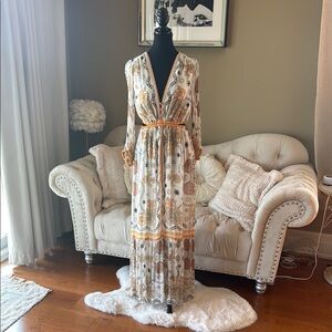 Elegant Floral Long Dress